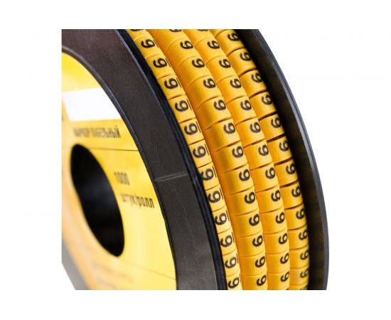 Маркировочное кольцо IEK 0-1.5мм, 6, МК, 1000шт/ролл UMK00-6 – изображение 4