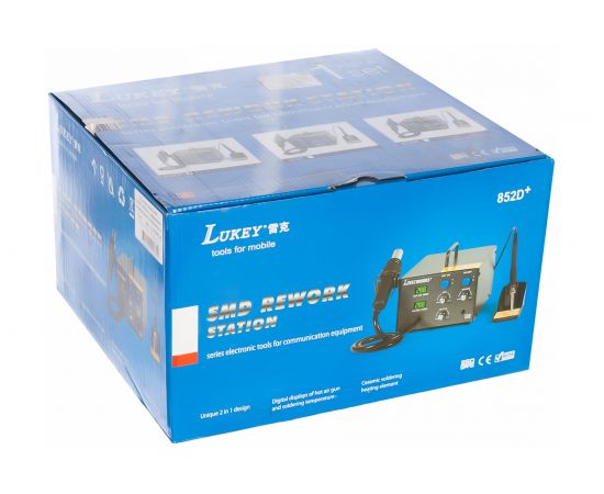 Паяльная станция с цифровым индикатором температуры LUKEY-852D+ 12-0042-4 – изображение 4