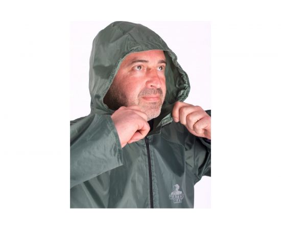 Влагозащитный плащ-дождевик БЕРТА 800-44-46 зеленый, рост 170-176 – изображение 5