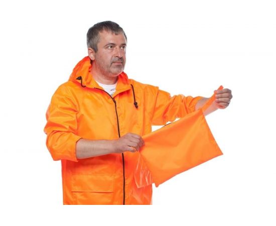 Влагозащитный облегченный плащ-дождевик БЕРТА 800-56-58, оранжевый – изображение 7