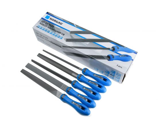 Набор напильников NORGAU NF-SF200 200мм, H2, 5 предметов 077020200 