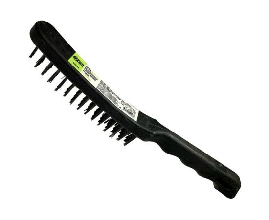 Металлическая щетка с пластиковой ручкой ON 3-х рядная 20-01-103 