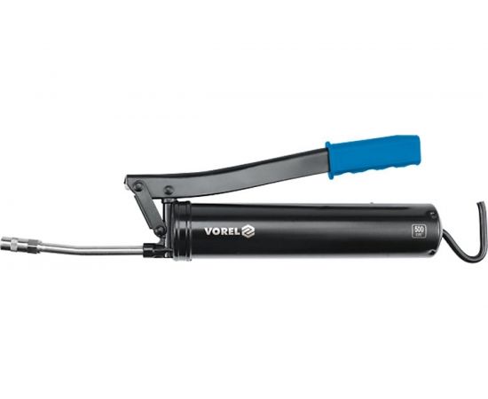 Рычажно-плунжерный шприц для смазки VOREL, гибкий шланг, 500 мл 78047 