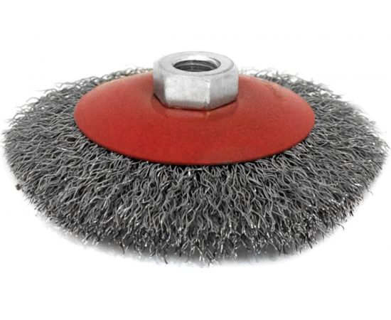 Щетка для МШУ тарелка (100 мм, М14, металлическая проволока) Калибр 00000041865 