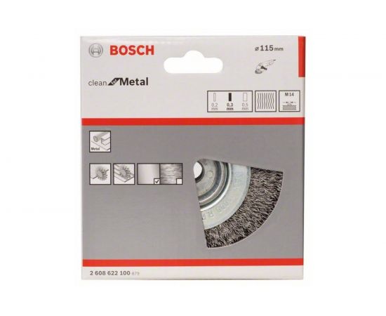 Щетка дисковая (115 мм; М14) Bosch 2608622100 – изображение 2