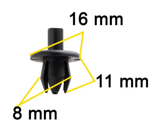 Автокрепеж для GM/Hyundai/Kia/Opel 10 шт 0009902992, 1104882, 94530507, 13350726 КрепАвто 1303 – изображение 2