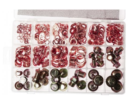 Медная шайба и пробка поддона картера в боксе 534шт JTC-2019 – изображение 2