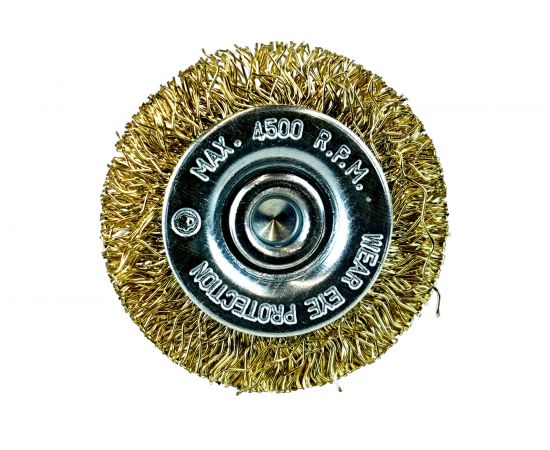 Кордщётка дисковая 38 мм, латунированная сталь 0.3 мм, хвостовик 6 мм Berger BG BG1728 – изображение 2
