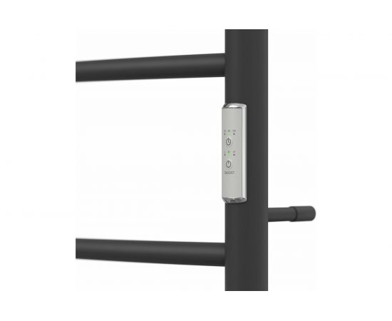 Электрический полотенцесушитель Point П5 500x800 с полкой, диммер справа, черный PN04858PB – изображение 3