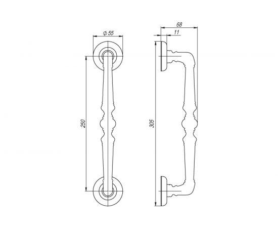 Ручка-скоба Fuaro PALAZZO PULL SM AB-7 матовая бронза 1 штука 35295 – изображение 3