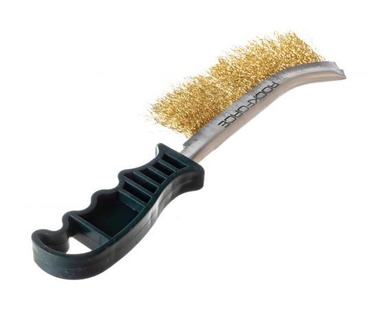 Щетка по металлу ROCKFORCE ручная в железном корпусе с пластиковой ручкой RF-34012124 – изображение 3