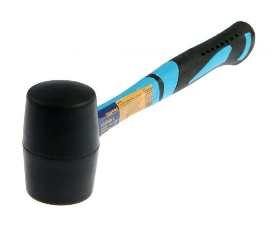 Киянка TUNDRA фибергласовая рукоятка, черная резина, 220 г 881754 – изображение 3
