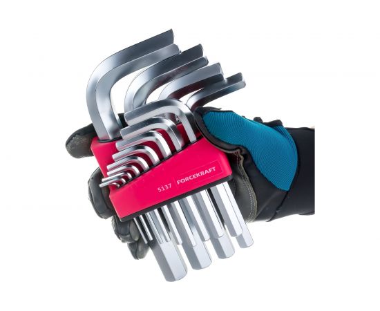 Набор Г-образных 6-гранных ключей FORCEKRAFT 13пр, в блистере 29603 FK-5137 – изображение 4