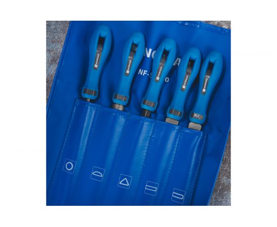 Набор напильников NORGAU NF-SF200 200мм, H2, 5 предметов 077020200 – изображение 4