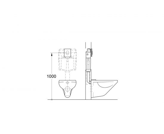 GROHE Rapid SL 4 в 1 в сборе, для подвесного унитаза с кнопкой смыва 38505000 38750001 – изображение 4