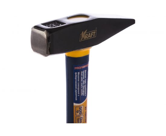 Слесарный молоток с фибергласовой рукояткой 500 г KRAFT KT 700703 – изображение 4