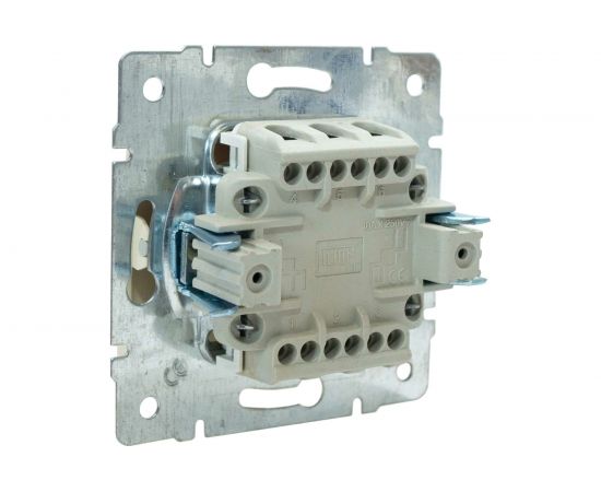 Проходной двухклавишный выключатель Jilion бежевый 9533141 – изображение 5