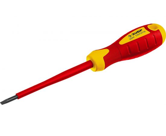 Диэлектрическая отвертка Зубр до 1000В ПРОФИ Cr-V SL 4 x 100 мм 25261-4.0-100_z01 