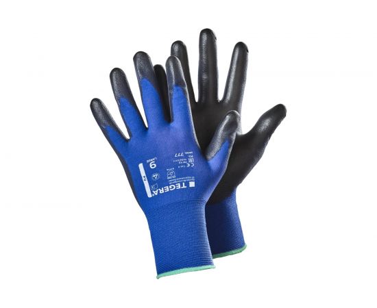 Рабочие нейлоновые ультратонкие перчатки TEGERA с манжетой, полиуретановый облив, р-р 9 777-9 