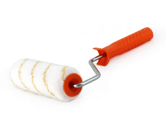 Валик ZOLDER полиамид, с желтой полосой, 180 мм, с ручкой, 8 мм, ядро 40 мм, ворс 12 мм Z-18012 