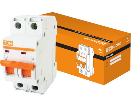 Автоматический выключатель ВА47-29 (2Р; 8 А; 4.5 кА; В) TDM SQ0206-0023 