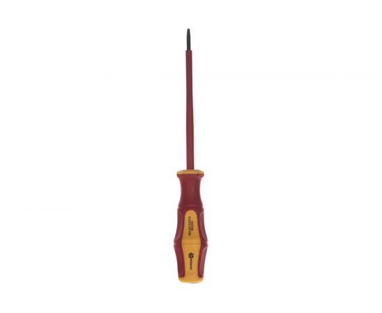 Диэлектрическая отвертка SL 3,0 х 100 мм CR-V, подвес КОБАЛЬТ Ultra Grip 248-771 