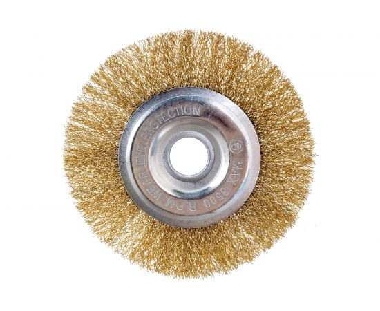 Щетка плоская (150х22 мм; латунированная проволока) для УШМ vertextools 12099-150 
