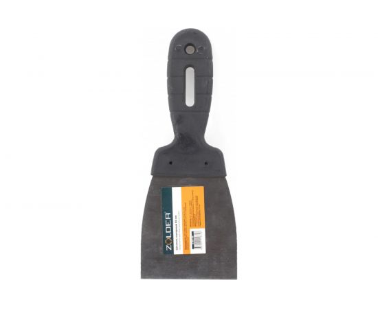 Малярный шпатель ZOLDER 80 мм, полированная нержавеющая сталь, ручка пластик А1061-80 – изображение 2