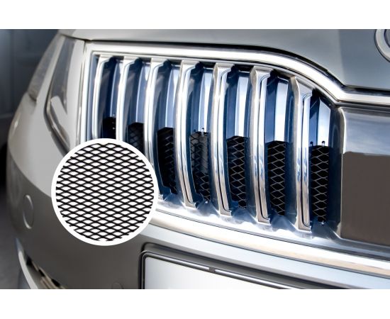 Облицовка радиатора KRAFT алюминий 100 х 40 см черная ячейки 10мм х 4мм KT 835478 – изображение 2