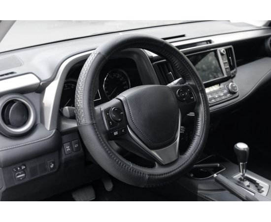 Оплетка KRAFT иск кожа с тиснением, черная, 40 см / L KT 800316 – изображение 2