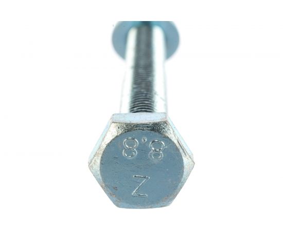 Болт Tech-Krep DIN933 с шестигранной головкой, оцинкованный М12х120 + гайка + шайба 2 шт - пакет 136929 – изображение 2