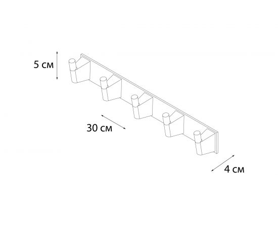 Планка 5 крючков FIXSEN FX-97805-5 97805-5 – изображение 2