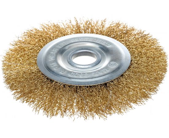 Щетка плоская (150х22 мм; латунированная проволока) для УШМ vertextools 12099-150 – изображение 2