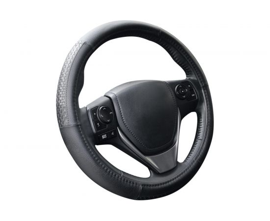 Оплетка KRAFT иск кожа с тиснением, черная, 40 см / L KT 800316 – изображение 3