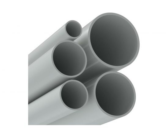 Труба DKC ПВХ, жёсткая, гладкая, д.25мм, лёгкая, 2м, цвет серый 62925 – изображение 3