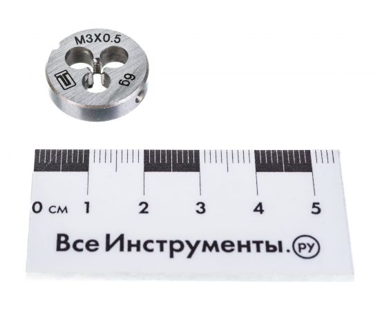 Плашка М3x0,5 мм СИБРТЕХ 77005 – изображение 3