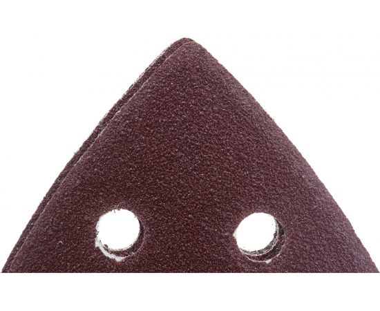 Универсальный шлифовальный треугольник STAYER на велкро основе 6 отверстий Р100 93x93x93 мм 5 шт. 35460-100 – изображение 3