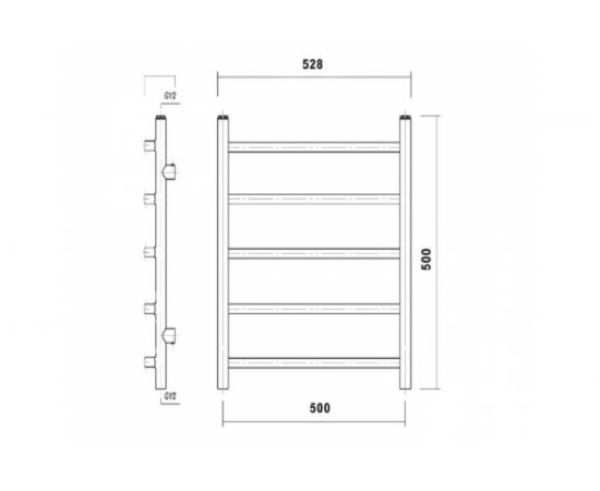 Водяной полотенцесушитель Domoterm Калипсо П5 500х500 БЕЛ – изображение 4