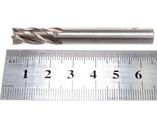 Фреза концевая (8х19х63 мм; 4Z; HSS М35Р6М5К5; DIN 844) ИНСТУЛС 00001256937 – изображение 4