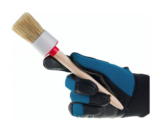 Кисть HEADMAN круглая в пластиковом корпусе натуральная щетина № 10 40 мм 682-038 – изображение 4