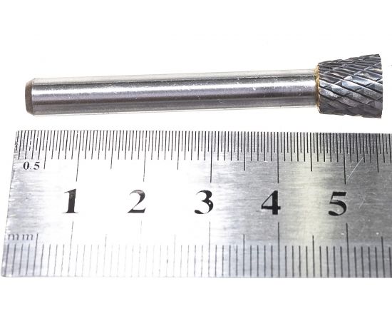 Борфреза твердосплавная обратный конус с двойной насечкой (10х10 мм; хвостовик 6 мм) ПНЕВМО-ТРЕЙД N1010-M06 – изображение 4