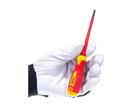 Диэлектрическая отвертка Зубр до 1000В ПРОФИ Cr-V SL 4 x 100 мм 25261-4.0-100_z01 – изображение 4