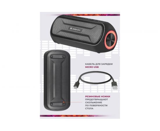 Портативная акустика Defender Enjoy S1000, 20Вт, bluetooth, 65688 – изображение 5