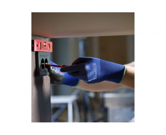 Рабочие нейлоновые ультратонкие перчатки TEGERA с манжетой, полиуретановый облив, р-р 9 777-9 – изображение 6