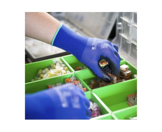 Рабочие нейлоновые ультратонкие перчатки TEGERA с манжетой, полиуретановый облив, р-р 9 777-9 – изображение 7