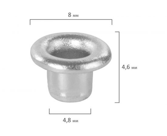 Люверсы BRAUBERG КОМПЛЕКТ 250 шт., 4.8х4.6 мм, серебристые 227794 – изображение 8