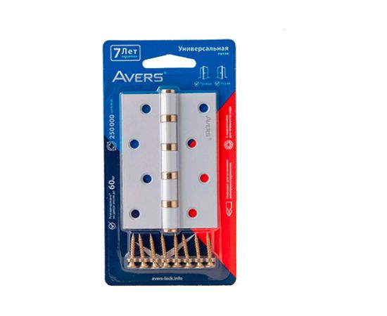 Врезная петля Avers 100х70х2,5-B4-W/G-Blister-DIY 27394 