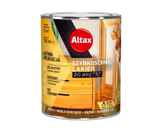 Лак ALTAX для внутренних работ, на акрил., глянцевый, 750 мл 50823-00-000075 