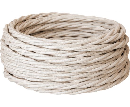 Силовой кабель Retro Electro ретро, 2х1,5, слоновая кость, длина бухты 20 2254728 