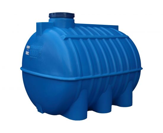 Овально-горизонтальный бак AQUAPLAST 3000 л, синий 4630017951963 